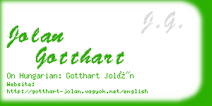 jolan gotthart business card